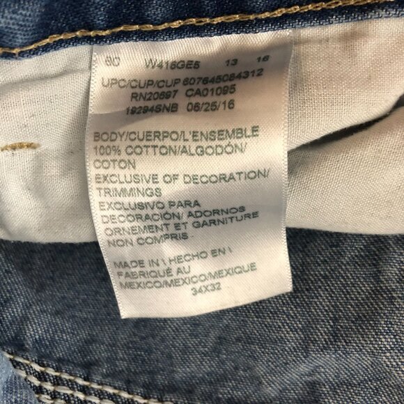 Dickies Mens Blue Carpenter Jeans 34x32 100% Cotton Relaxed Fit Denim - Picture 4 of 4